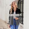 Women's Button Down Prints Shirt Long Sleeve Shirt Business Work Tops Casual With Pockets Jacket