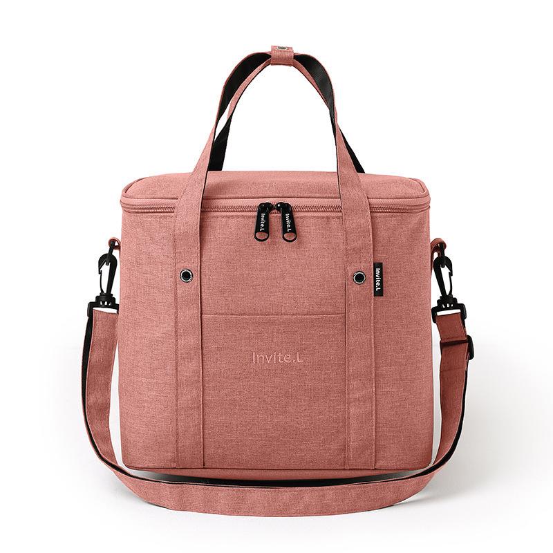 Bento Insulated Lunch Bag with Shoulder Strap and Ice Pack, Thickened Aluminum Foil Picnic Bag Enlarged for Student Storage