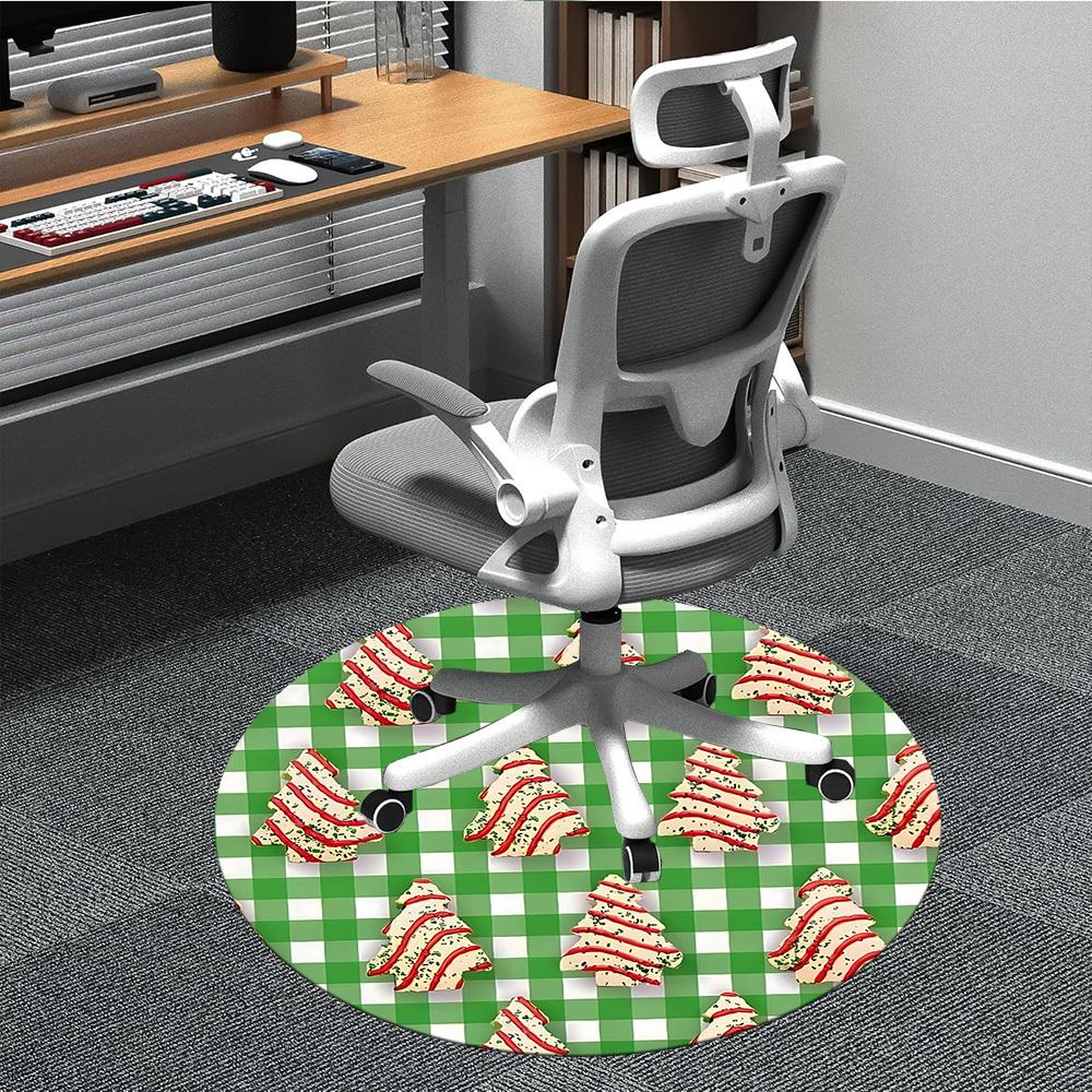 

1pc Christmas tree Chair Carpet for Office, Non-slip, Soft and Durable Office Rug for Decoration, Perfect for Office yy251229197 80cm by 80cm