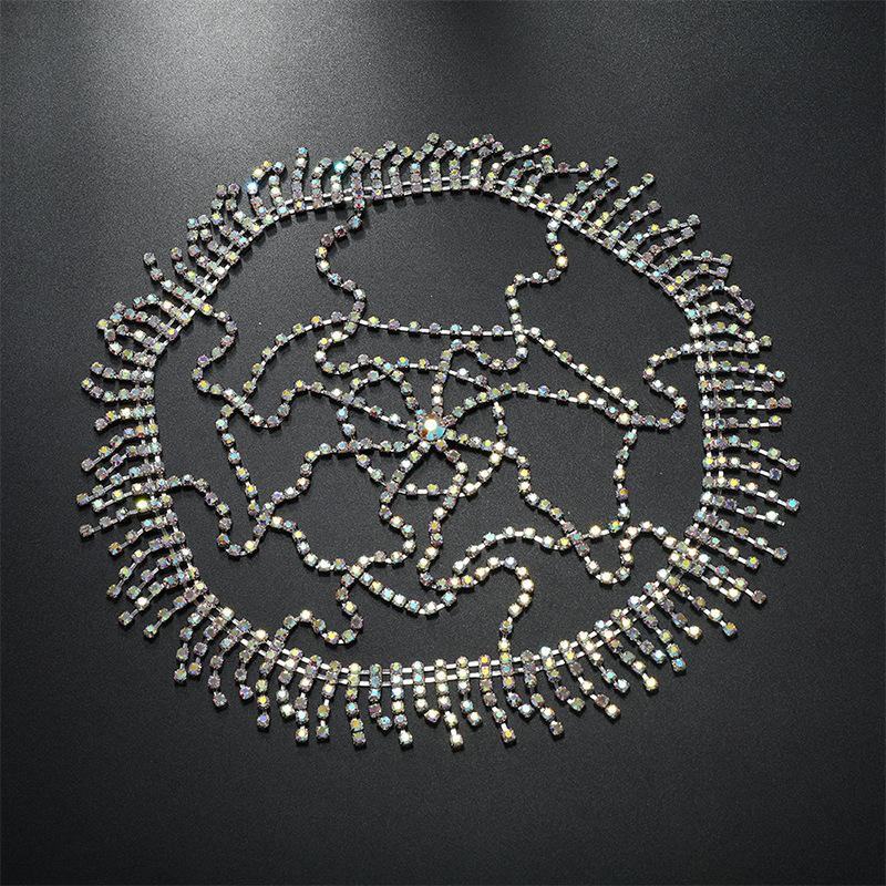 Accesorii de păr la modă, accesoriu de păr personalizat cu franjuri din plasă cu strasuri pentru femei, bijuterii versatile la modă pentru podium de modă