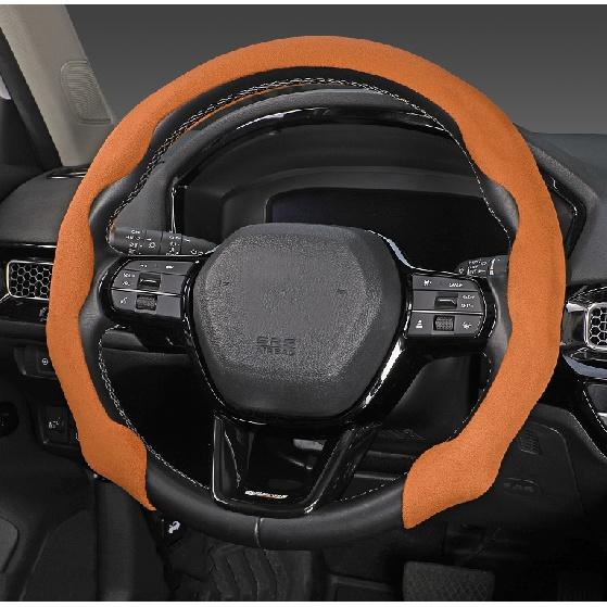 NEW Ultra Thin Non-Slip Anti-skid Car Steering Wheel Cover Carbon Fiber Fur Auto Interior Decoration Accessories 38cm