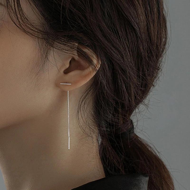 Серьги Foxanry предотвращения аллергии серебряного цвета INS модные очаровательные — фото 5