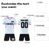 Personalisierte Shirts Kit Herren Mädchen mit Namen Nummer benutzerdefinierte Fußballtrikots für Jungen Trainingsanzug
