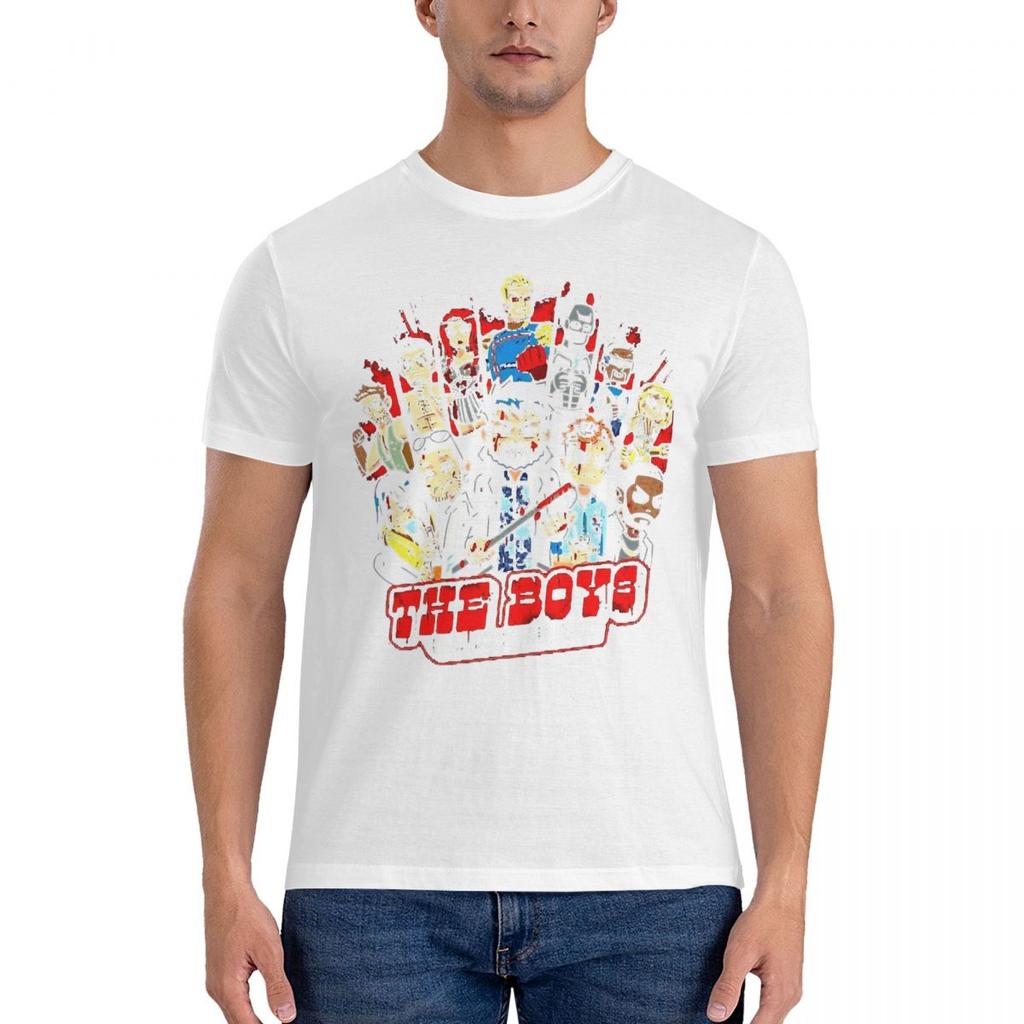 The Homelander The Boys Season 4 T-Shirt Men The Boyz Streetwear Cotton T-Shirts Summer O Neck Hip Hop Tee Shirt Oversized Tops