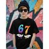 New Children Funny Six Seven Meme Print T-Shirt for Men Novelty Kids Tees Crew Neck Short Sleeve T-Shirt Loose Casual Clothing
