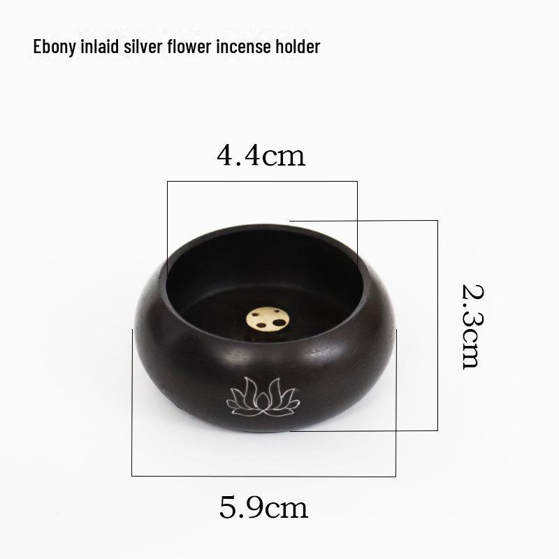 Rosewood Ebony Mini Incense Burner Stand