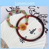 Retro Style Luxurious Handmade Bamboo Beaded Bracelet For Women Classic Chic Resin Jewelry