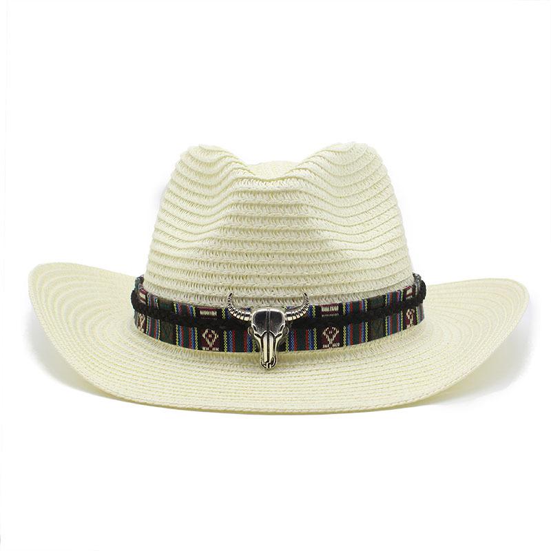 Western Cowboy Bull Head Straw Hat Ethnic Style Tibetan Tibetan Jazz Top Hat Dance Drama Hat