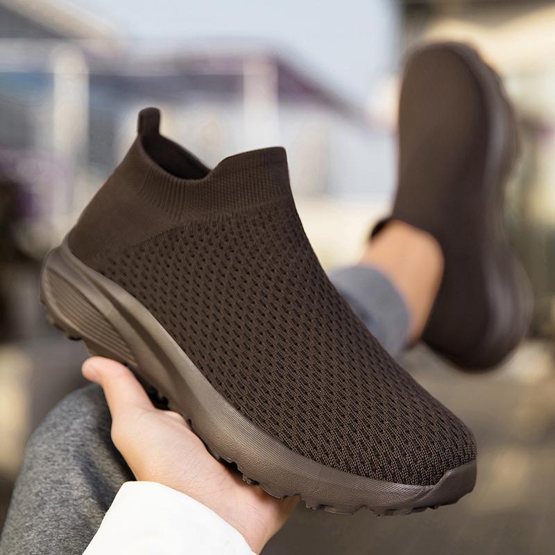 Men’s Moccasins Loafers Casual Slip on Walking Shoes Summer Men’s Slip-ons Lightweight Socks Khaki Black Shoes for Boy Large Size 38-47