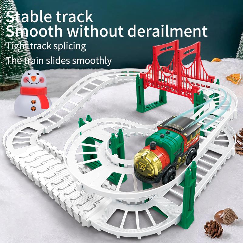 Non-Toxic Christmas Track Car Train Toys Children Electric Track Toy Car Christmas Car Kids Educational Toys For Children Birthday Gift