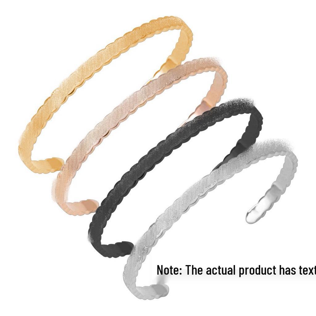 18k Stainless Steel Arabic Rune & Wave Calligraphy Bracelet