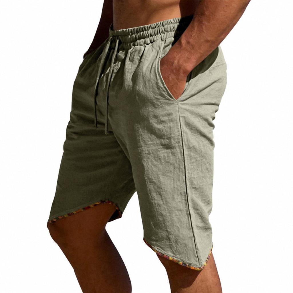 Men's Casual Loose -color Linen Pants - Men's Trendy And Unique Tailoring Breathable Beach Shorts