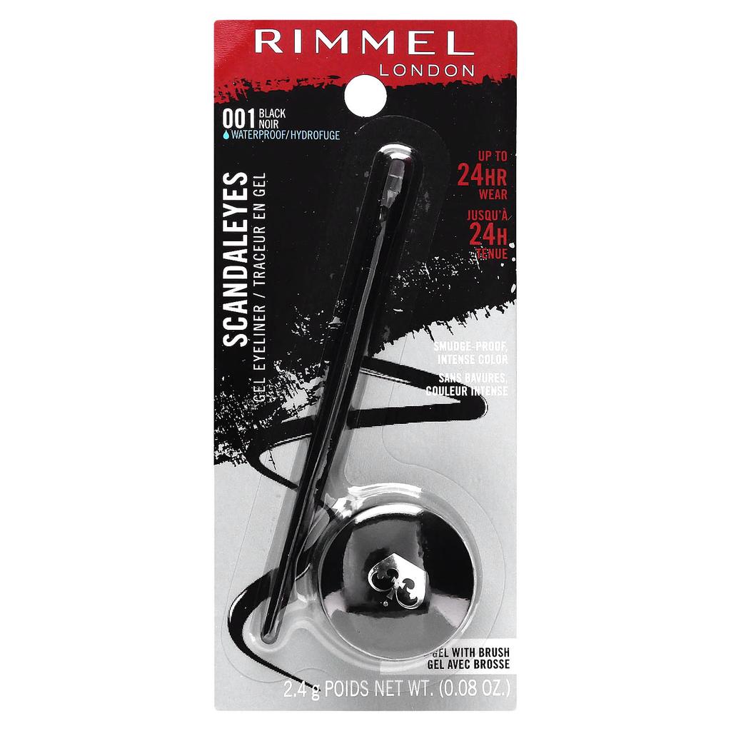 Scandaleyes, Gel Eyeliner, 001 Black, 2.4G(0.08Oz)
