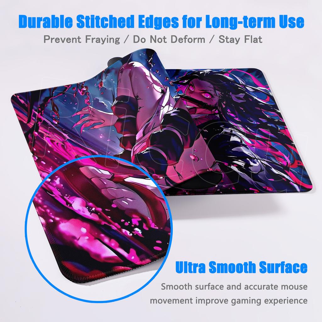 New Kawaii Girl Nezuko Kamado Mouse Pad Laptop Anime HD Print Gaming Keyboard Carpet Demon Slayer Mousepad PC Cute Game Desk Mat