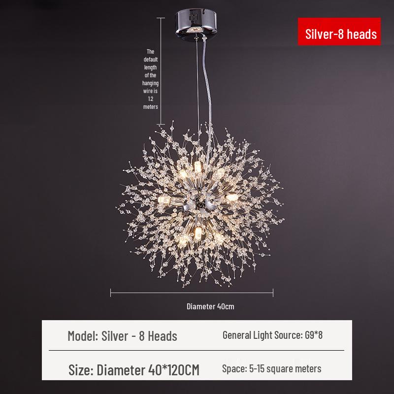 Dandelion Crystal Chandelier - Modern Lighting for Bedroom, Living Room, Bar, and Clothing Store