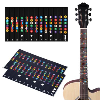 Guitar Scale Sticker Fretboard Coded Notes Labels Stickers Beginner Self Study Visual Guide Guitar Accessories Music Lovers ZYF