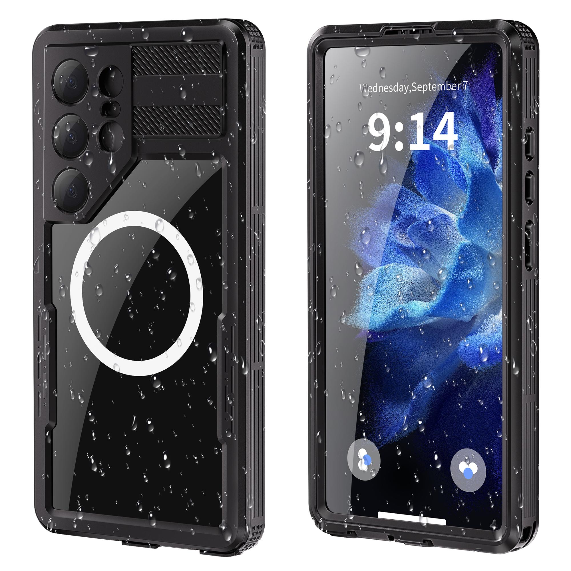 

REDPEPPER For Samsung Galaxy S25 Ultra IP68 Waterproof Magnetic Case Clear Phone Cover Lake Blue+Cyan