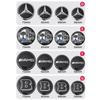 4pcs 56mm 60mm 65mm 75mm Car Wheel Center Hub Caps Sticker Badge For Mercedes Benz A B C E class GLA GLC CLA GLK W204 W205 W212