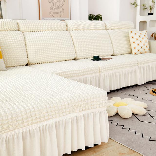Elastic Spandex Sofa Seat Cushion Covers For Living Room Cushion Chaise Longue Luxury Corner L Shape Furniture Sofa Slipcovers