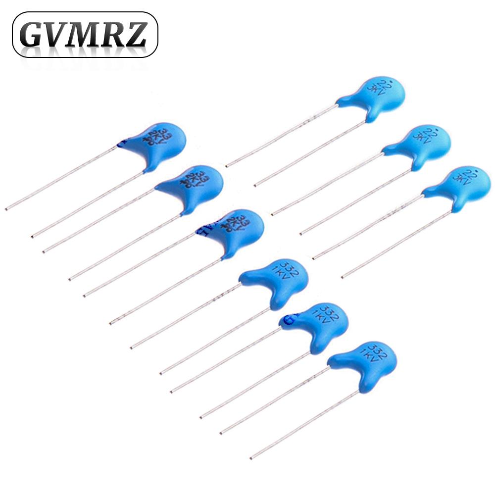 20PCS High Voltage Ceramic Disc Capacitor 1KV 2KV 3KV Radial Lead Multiple Capacitance Options