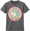 Peace On Earth TShirt Dove Olive Branch Globe Graphic Inspirational Tee
