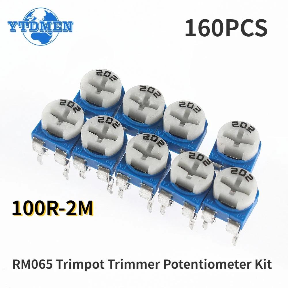 

16 значений RM065, триммер, комплект потенциометра, переменный резистор 100 200 500 1K 2K 5K 10K 20K 50K 100K 200K 500K 1M 2M Ом
