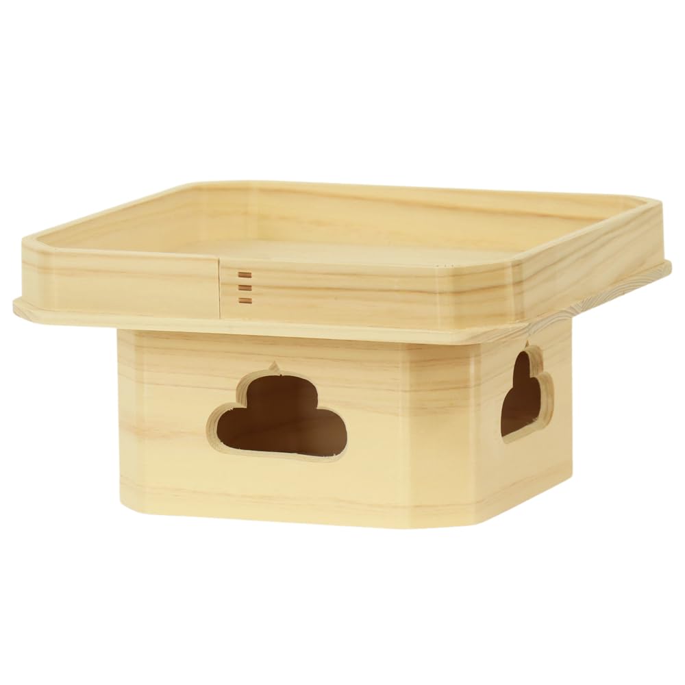 Namukuma-chan Kobo Toyama Sanpo 9-inch (27.5cm Wide X 13cm High) Toyama Sanpo, Made of Japanese Cypress, Suitable for Use As a Shinto Altar, Offering