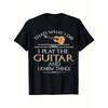 Men'S Music Lover Graphic T-Shirt - "That'S What I Do I Play The Guitar" Print with Guitar & Music Notes, Breathable Short Sleeve Crew Neck Tee for