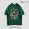 Men's Graffiti Print Crew Neck Short Sleeve Oversized Casual T Shirt