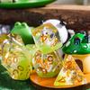 Cusdie Dadi Animali DnD Carini Resina 7 Pezzi Vari D4 D6 D8 D10 D% D12 D20 Set di Dadi Poliedrici per Giochi di Ruolo D&D Giochi da Tavolo
