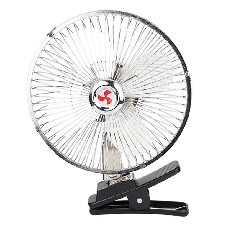 6-12 Inch Oscillating Car Fan with Clip, 12V/24V for Trucks and Cars