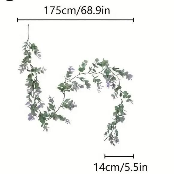 Eucalyptus Leaf Eucalyptus Artificial Rattan Plant Artificial Flowers Artificial Vine Festive Decoration Artificial Flowers Purple Rattan
