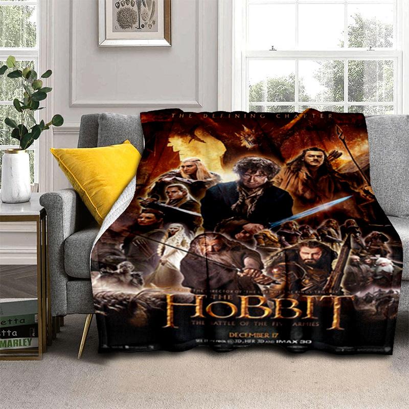 Hobbit Movie Poster Tapestry Blanket Sofa Blanket Home Decor Machine Washable Gift Bedroom