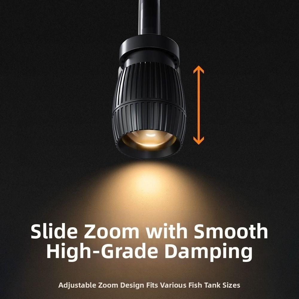 Adjustable Zoom Mini Clip-on Aquarium Lamp Adjustable Focus Spotlight Aquarium Accessories