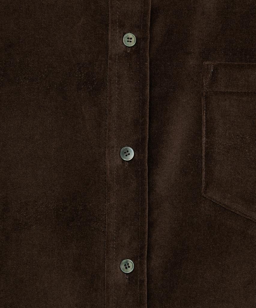 NOIRER Velvet Loose Fit Shirt (Brown)