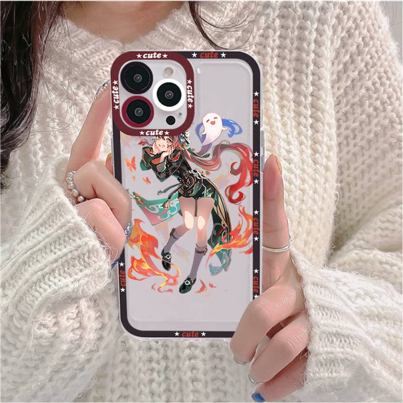 Genshin Hu Tao Phone Case for iPhone 11 12 13 Mini Pro Max 14 Pro Max Case shell