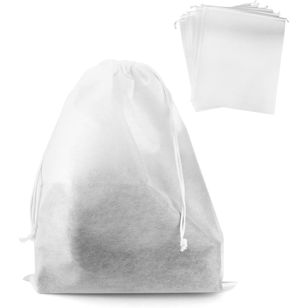 

Чехлы для защиты от пыли на шнурке, 6 шт., дышащий нетканый материал, большой тканевый чехол для хранения, сумка-шнурок для сумок, кошельков, обуви