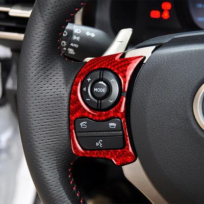 Autocollant de décoration de volant de voiture en Fiber de carbone, pour Lexus IS250 NX200 200t 300h 2013, autocollant de couverture, accessoires d'intérieur automobile