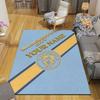 Custom Name,Man City Home Sofa Decoration for Living Room & Bedroom, Non‑Slip Play Flannel Floor Mat for Game Room
