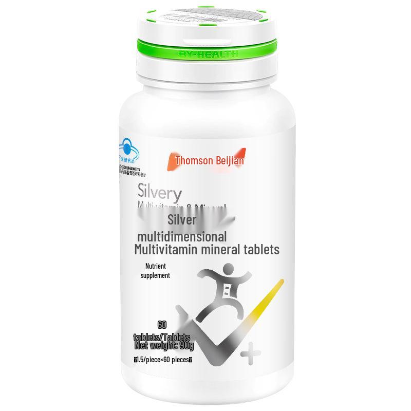 

Silver Multidimensional Multivitamin & Mineral Tablets – Ideal Health Supplement Gift for Parents & Elders, 60 Tablets.