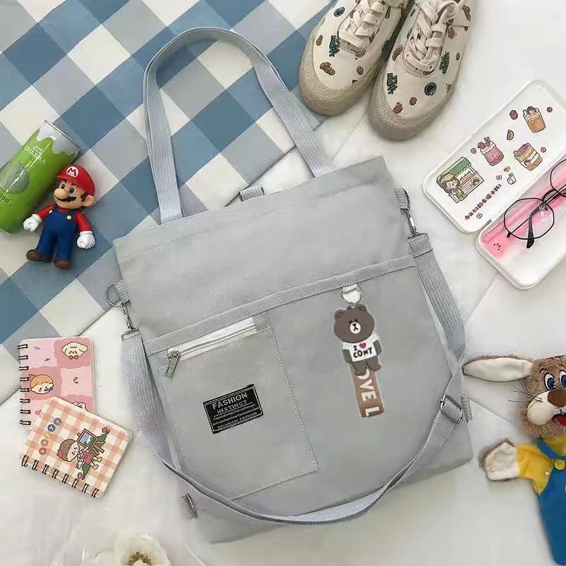 Canvas Tote Bag Women's Crossbody Canvas Bag Fresh And Sweet Style Student Tutoring Handbag