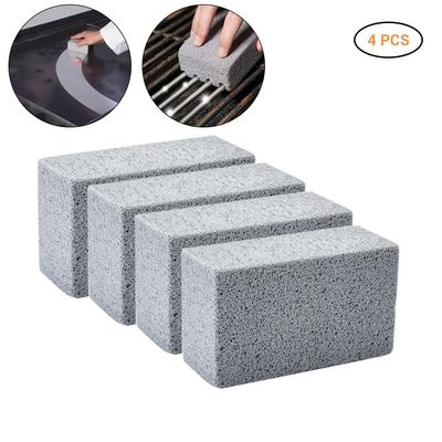 4Pcs Grill Cleaning Bricks Blocks Reusable Descaling Cleaning Pumice Stones for Removing Stains BBQ