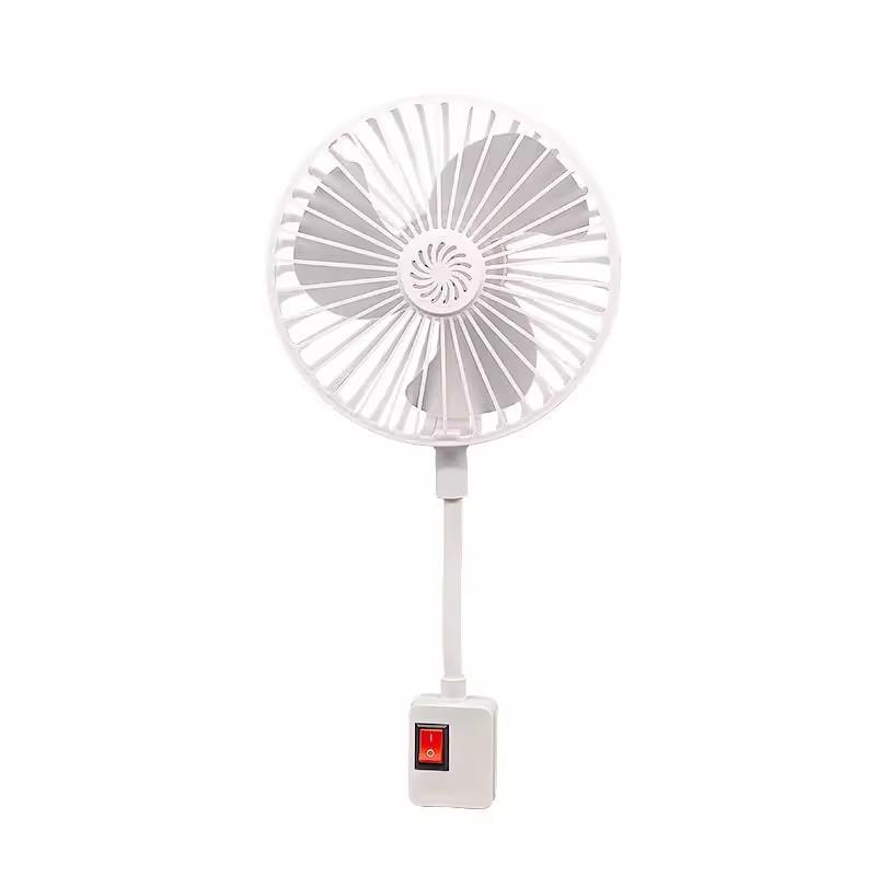 2025 New Wall-Mounted Silent Electric Fan - Compact, Powerful, Universal Three-Socket for Kitchen Use