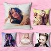 M-Miley C-Cyrus Singer Anime Celebrity Merchandise All-Match Printed Pillow Case Sofa Car Office Room Decoration Protector