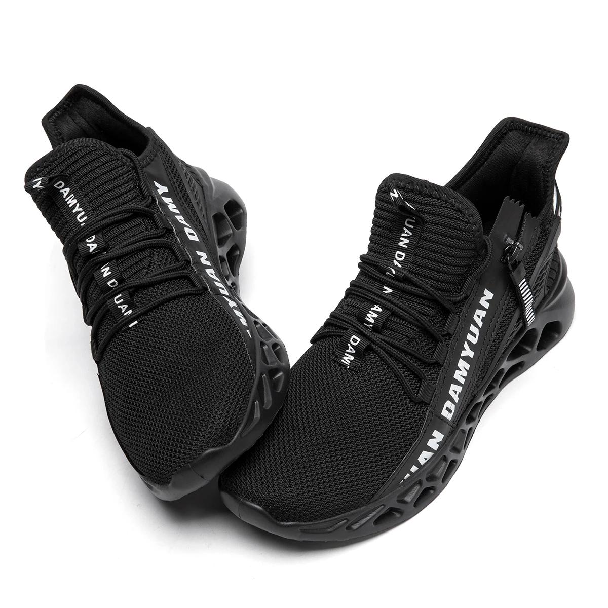 

Damyuan Новые мужские кроссовки для бега, уличные дышащие спортивные кроссовки, кроссовки для джоггинга, обувь для ходьбы, лоферы, мужские zapatillas 39 чёрный