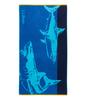 L.L.Bean Seaside Beach Towel, Shark, One Size Fits All, Capri Blue, 1000224767