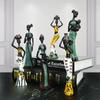 3er Pack Harzornamente Schwarze Figurenstatuen Exotische Afrikanische Frau Figuren Vintage Sammlerstücke Kunsthandwerk Heim Büro Dekor