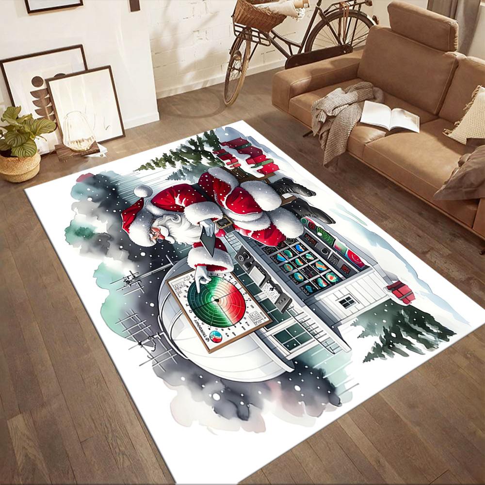 Christmas Santa Claus Delivery Floor Mats for Living Room, Bedroom and Room Decoration Are Suitable for Gifts.