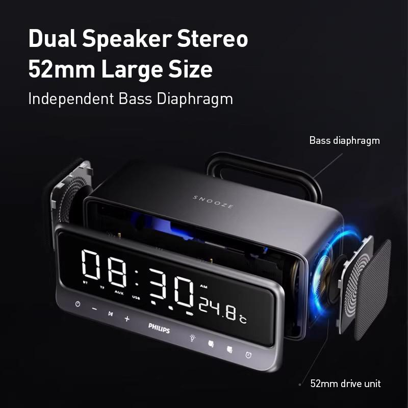 Philips Bluetooth Speaker TAS3609 Bluetooth 5.3 connectivity, low power consumption, fast transmission, stable pairing.