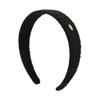oooho Thin Hair Band - Black Tweed